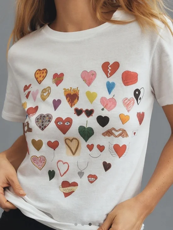 Unfortunate Portrait heart graphic tee - Picture 2 of 3